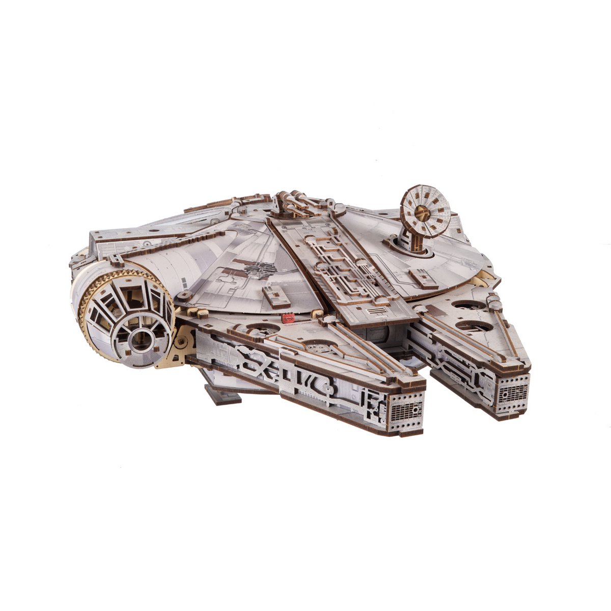 UGears Millennium Falcon Star Wars miniatuur houten bouwpakket op schaal 1:75 - detailfoto