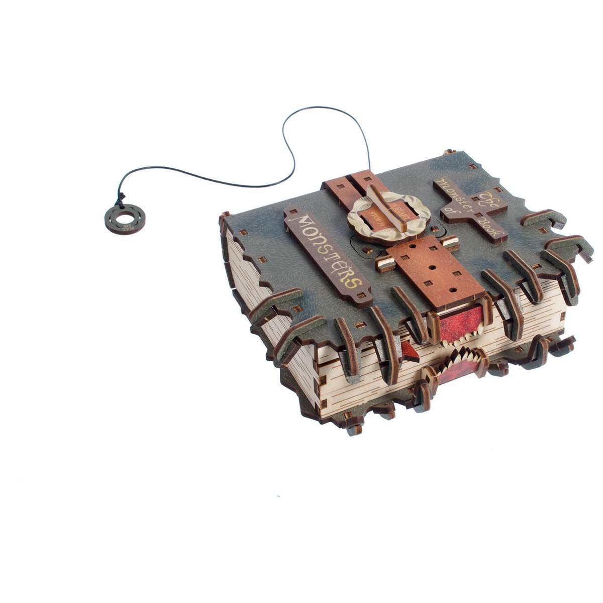 UGears Monster Book of Monsters houten 3D puzzel geïnspireerd op Harry Potter - detailfoto