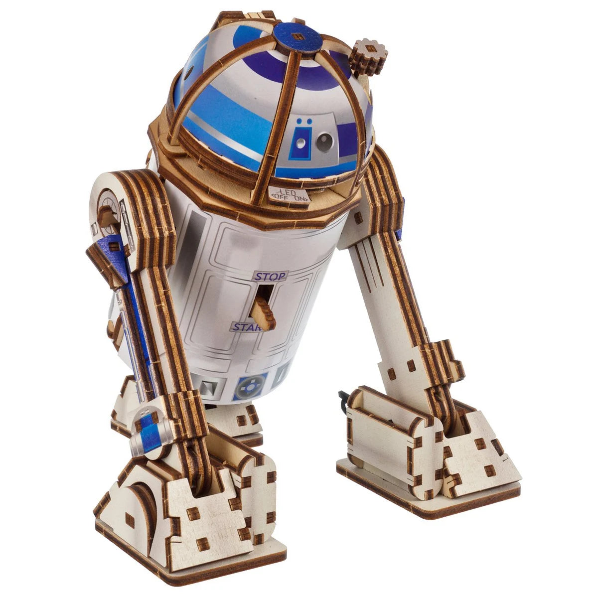 UGears Star Wars R2-D2 bouwpakket houten 3D model met bewegende benen en LED-projector - verpakking