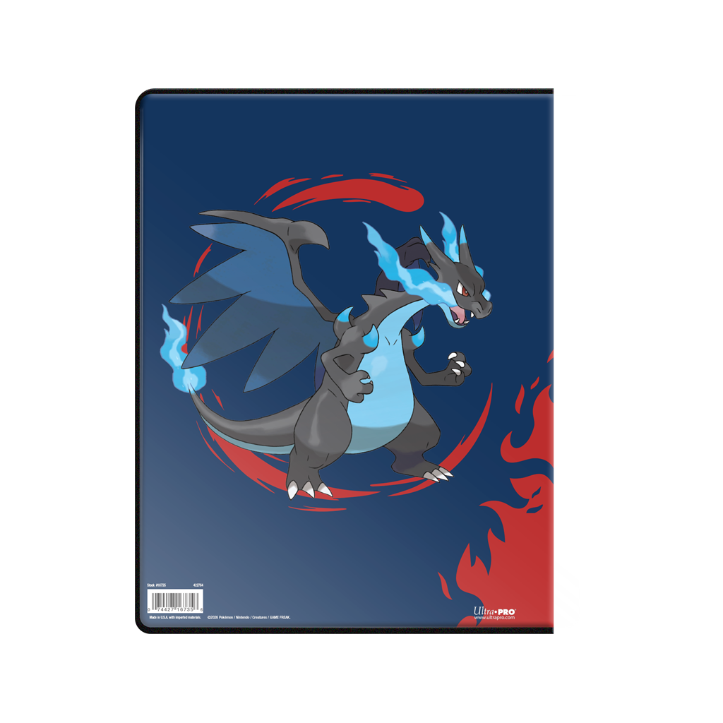 Ultra Pro Charizard 9-pocket portfolio met full-color Charizard cover voor Pokémon kaarten - zijaanzicht