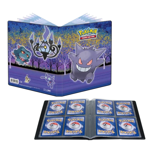Ultra Pro Pokémon Haunted Hollow Gengar 4-Pocket Portfolio verzamelmap met Gengar artwork - vooraanzicht
