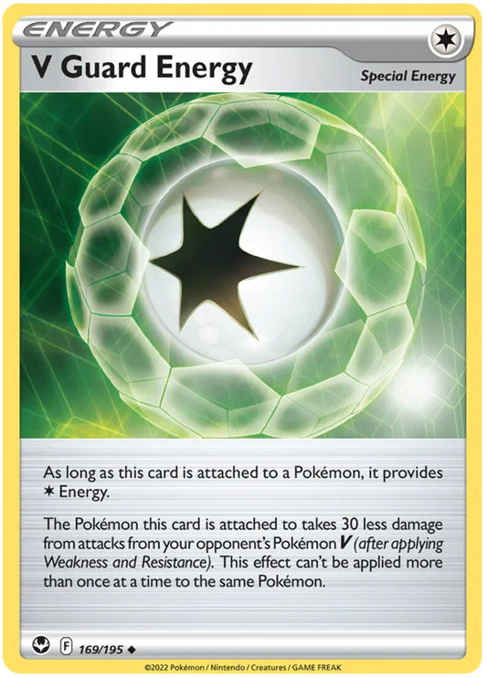 V Guard Energy common kaart 169/195 uit Pokémon Silver Tempest set