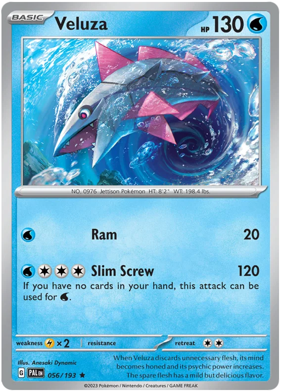 Veluza Holo #056/193 losse Pokémon kaart uit de Paldea Evolved set