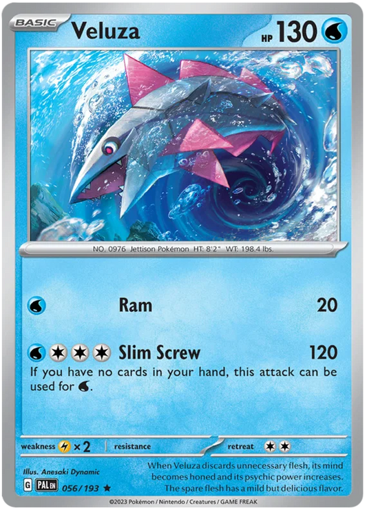 Veluza Holo #056/193 losse Pokémon kaart uit de Paldea Evolved set