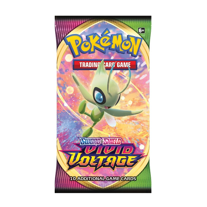 Pokémon TCG Sword and Shield Vivid Voltage Booster Pack met afbeelding van Gigantamax Pikachu