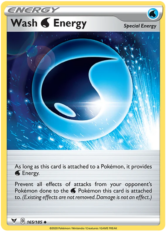 Wash Energy special energy kaart #165/185 uit Pokémon Vivid Voltage