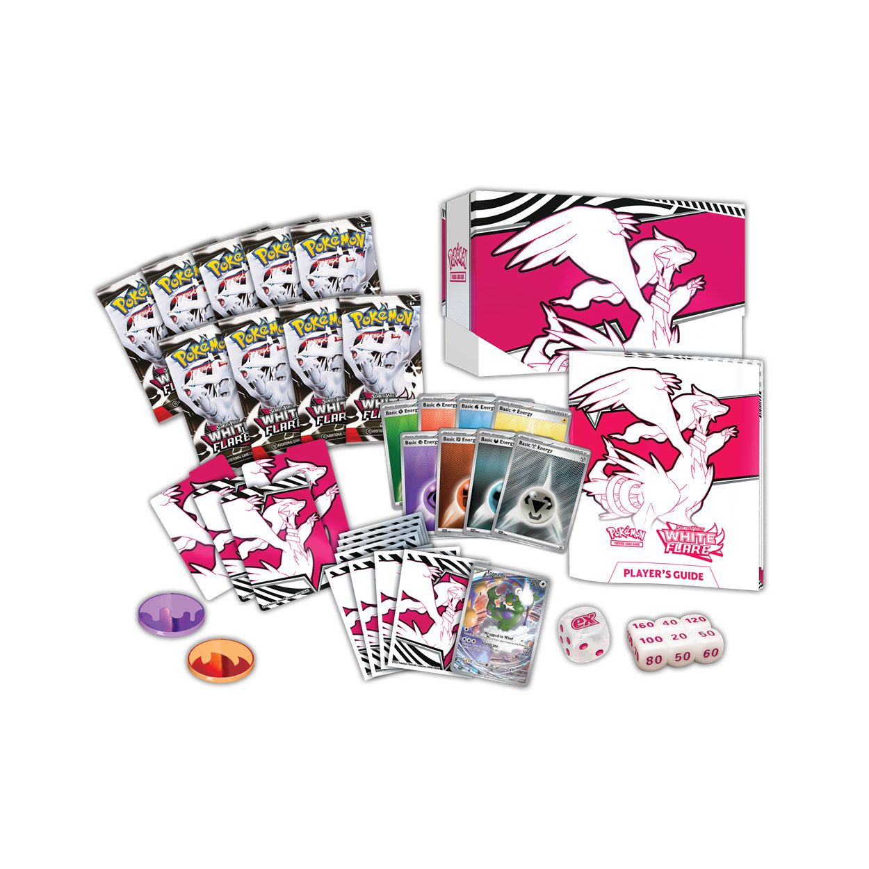 Pokémon White Flare Elite Trainer Box met 9 boosterpacks, Tornadus promo kaart en accessoires