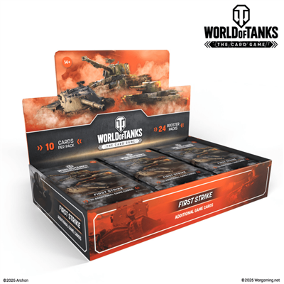 World of Tanks TCG First Strike booster box met 24 boosterpacks