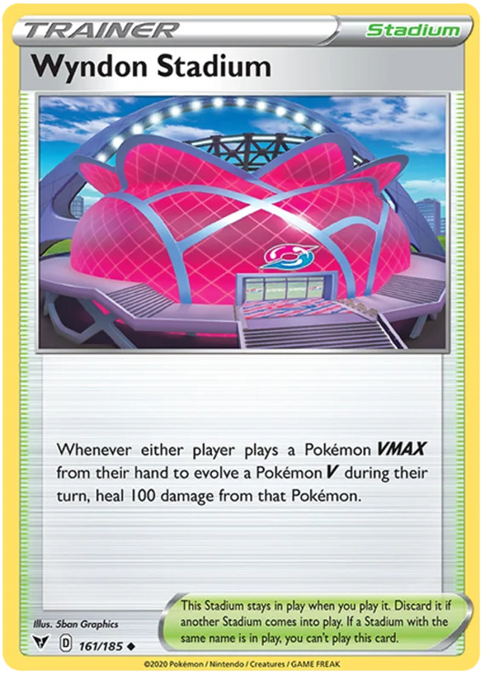 Wyndon Stadium trainer stadium kaart uit de Pokémon Vivid Voltage set, common rarity