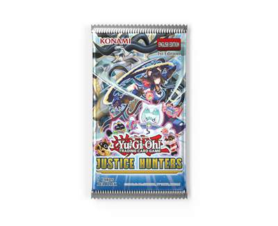 Yu-Gi-Oh Justice Hunters boosterpack met artwork van nieuwe set archetypes