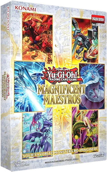 Yu-Gi-Oh Magnificent Maestros Box verpakking met anime rivalen - vooraanzicht
