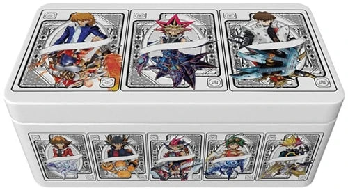 Yu-Gi-Oh! 2025 Mega-Pack Tin metalen opbergdoos met kaartseparators en mega-packs - vooraanzicht