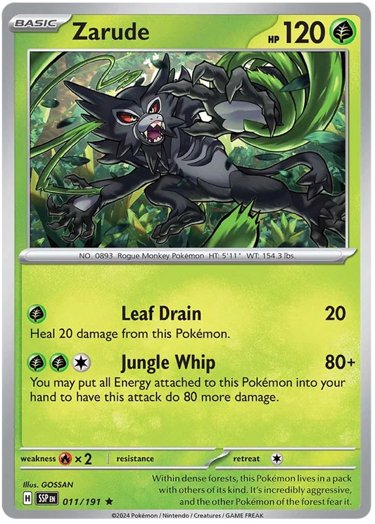 Zarude Holo #011 uit de Pokémon Surging Sparks set